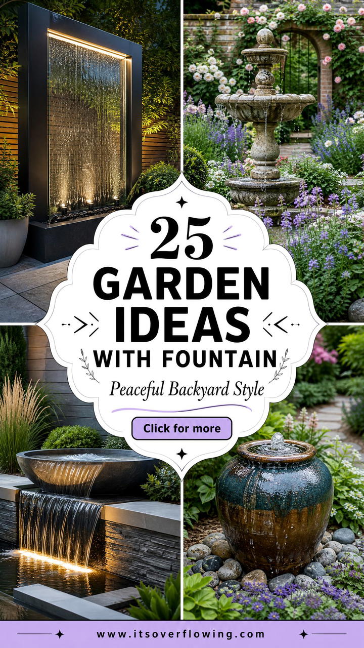 25 garden ideas with fountain for Peaceful Backyard Style - 25 garden ideas with fountain for Peaceful Backyard Style
