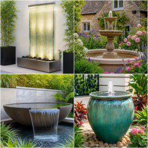 25 garden ideas with fountain for Peaceful Backyard Style