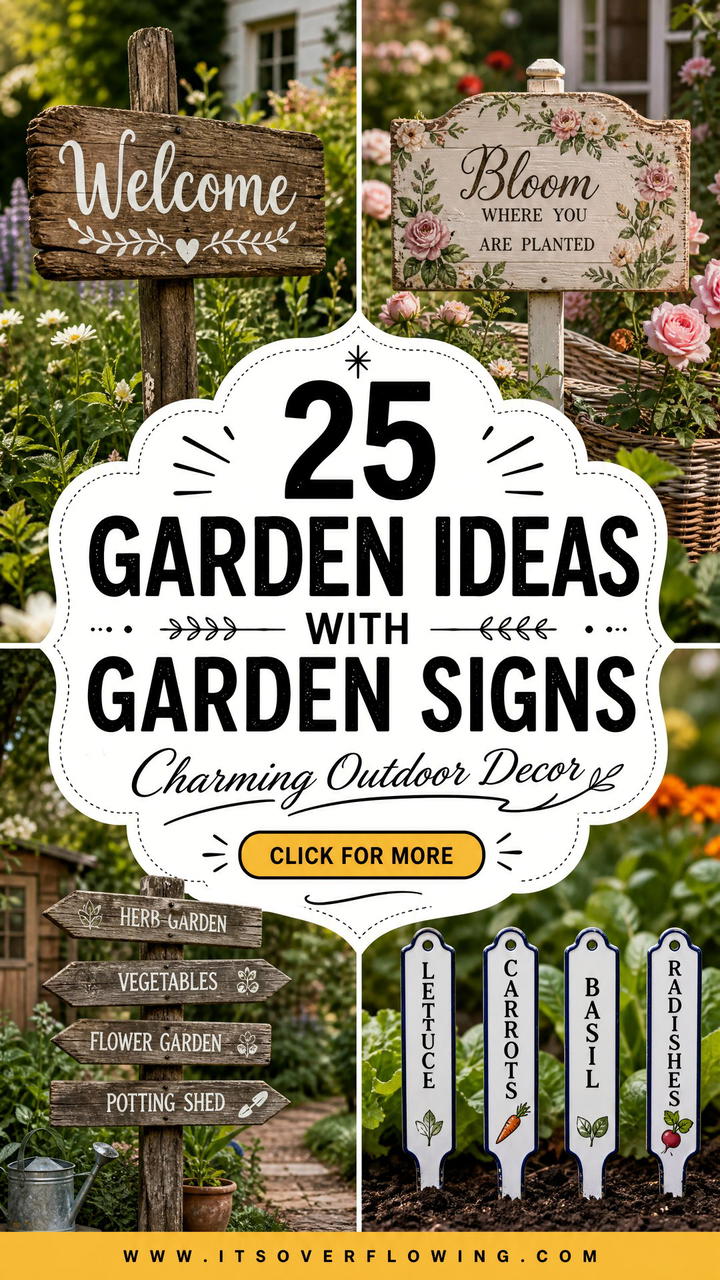 25 garden ideas with garden signs for Charming Outdoor Decor - 25 garden ideas with garden signs for Charming Outdoor Decor