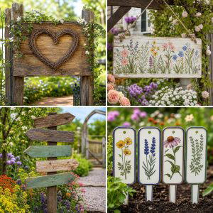 25 garden ideas with garden signs for Charming Outdoor Decor