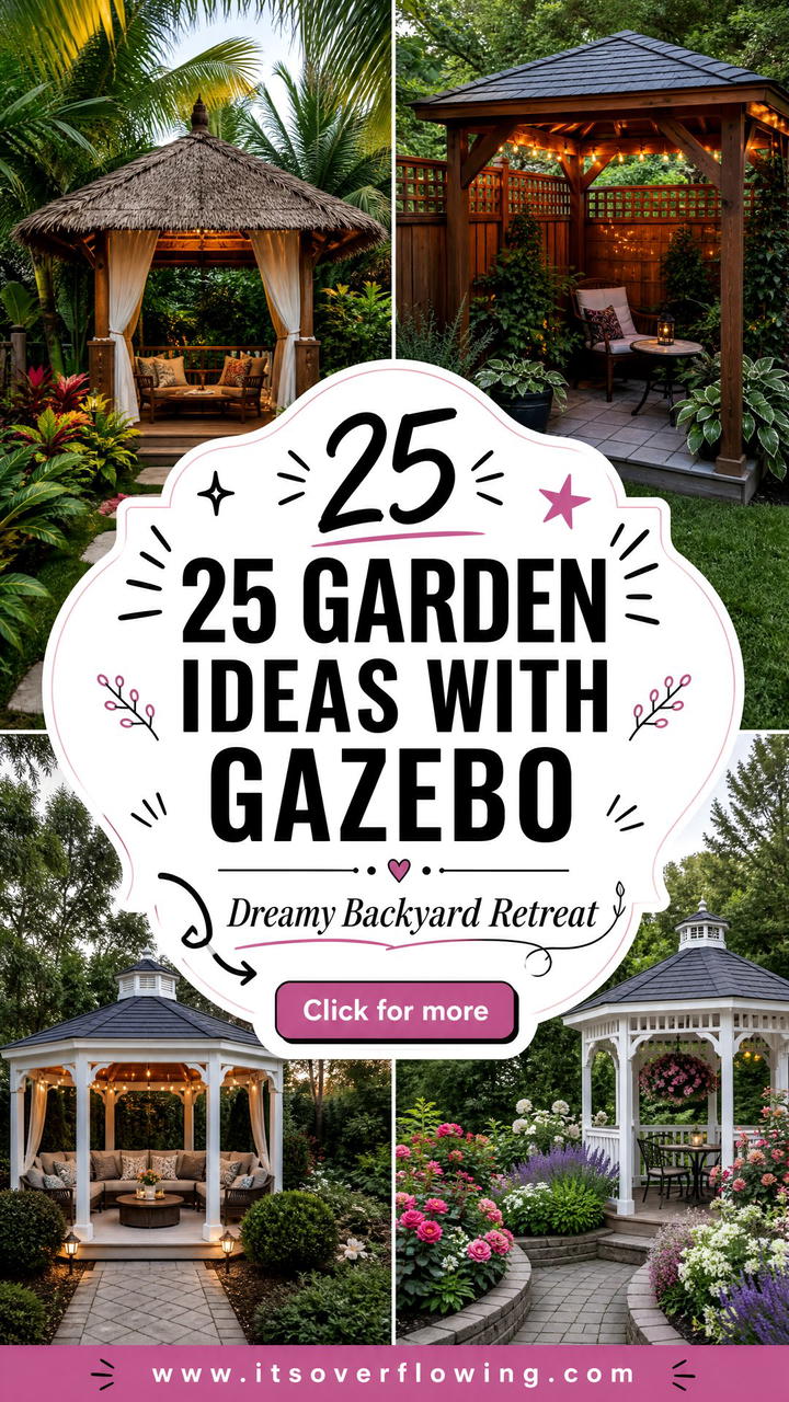 25 garden ideas with gazebo for a Dreamy Backyard Retreat - 25 garden ideas with gazebo for a Dreamy Backyard Retreat