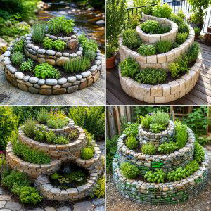 25 garden ideas with herb spirals for Smart Edible Style