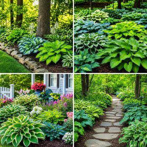 25 garden ideas with hostas for Lush Shade Garden Beauty