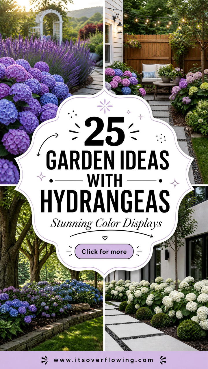 25 garden ideas with hydrangeas for Stunning Color Displays - 25 garden ideas with hydrangeas for Stunning Color Displays