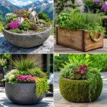 25 garden ideas with hypertufa planters for Rustic Style