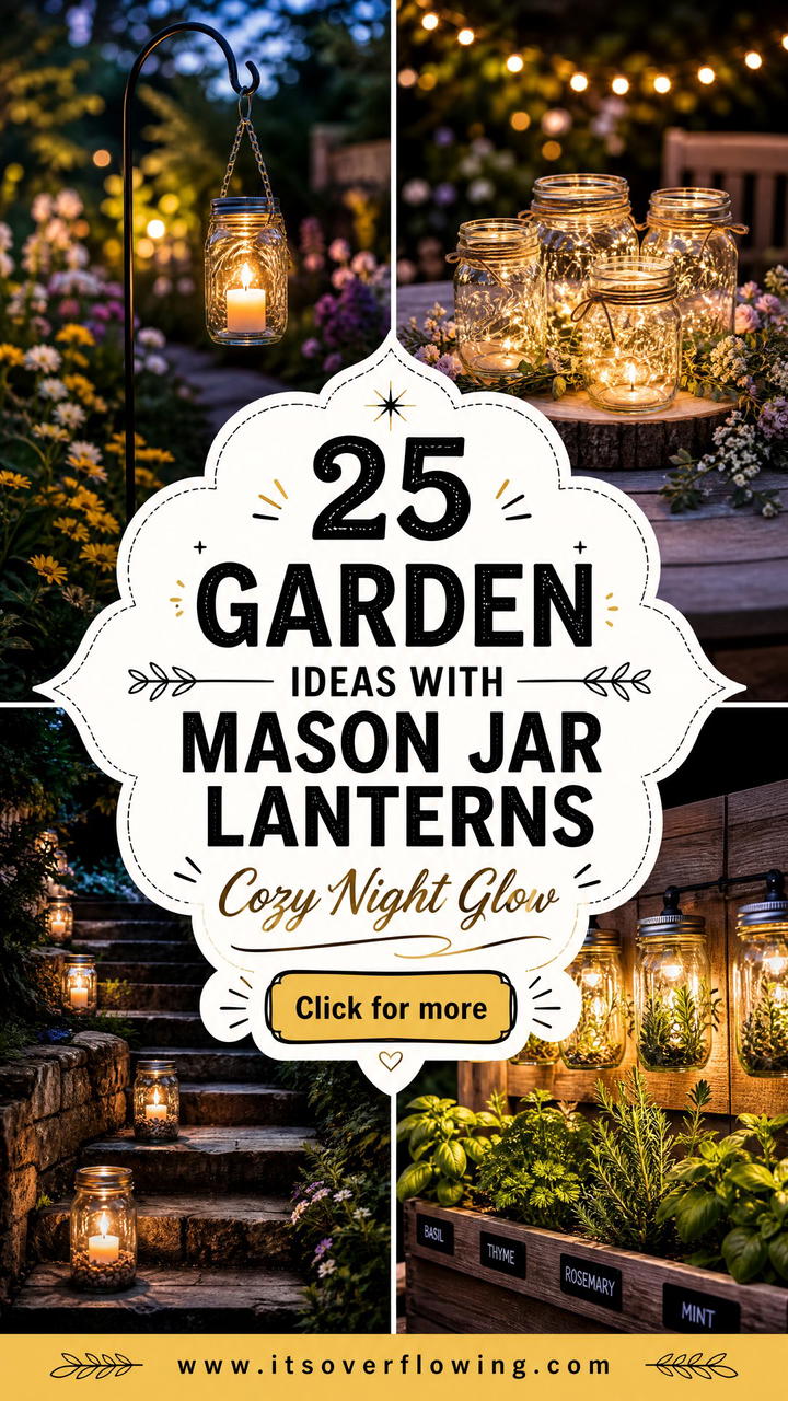 25 garden ideas with mason jar lanterns for Cozy Nights - 25 garden ideas with mason jar lanterns for Cozy Nights