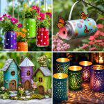 25 recycled garden ideas with aluminum cans: Clever DIYs