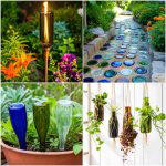 25 recycled garden ideas with glass bottles: Chic DIYs