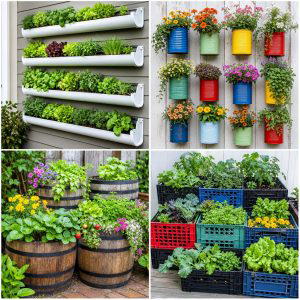 25 recycled garden ideas with gutter garden Space-Saving