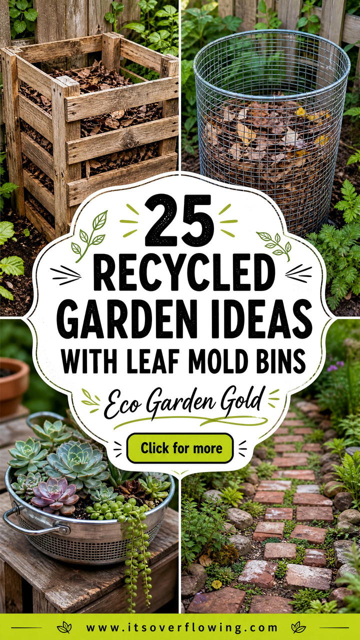 25 recycled garden ideas with leaf mold bins Eco DIYs - 25 recycled garden ideas with leaf mold bins: Eco DIYs