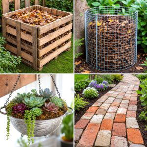 25 recycled garden ideas with leaf mold bins Eco DIYs