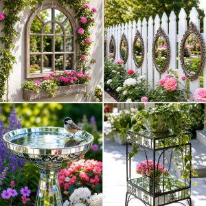 25 recycled garden ideas with mirror pieces Bright DIYs