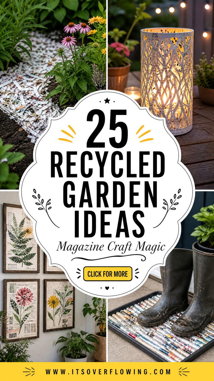25 recycled garden ideas with old magazines for Crafty DIY - 25 recycled garden ideas with old magazines for Crafty DIY