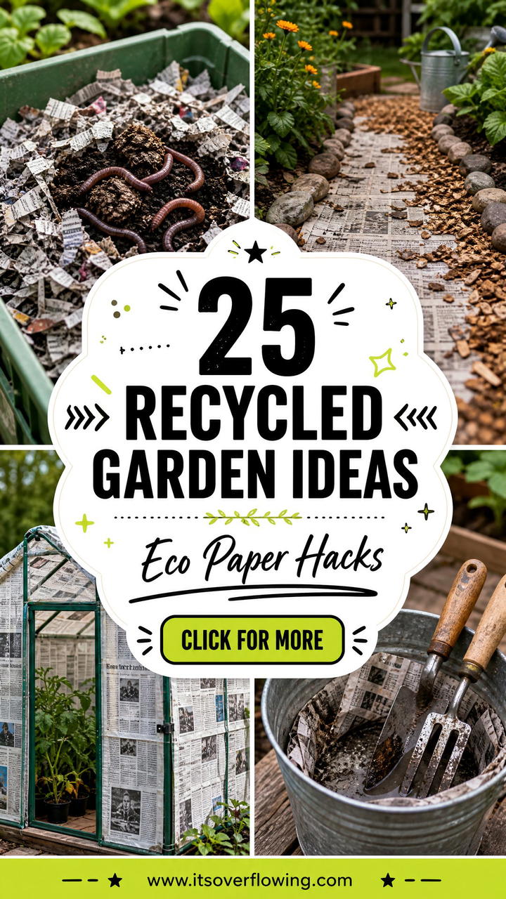 25 recycled garden ideas with old newspapers for Eco DIY - 25 recycled garden ideas with old newspapers for Eco DIY