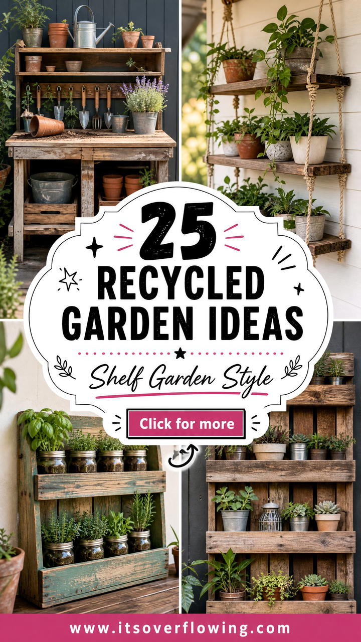 25 recycled garden ideas with old shelves for Smart DIY - 25 recycled garden ideas with old shelves for Smart DIY