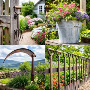25 recycled garden ideas with old tools for Rustic Decor