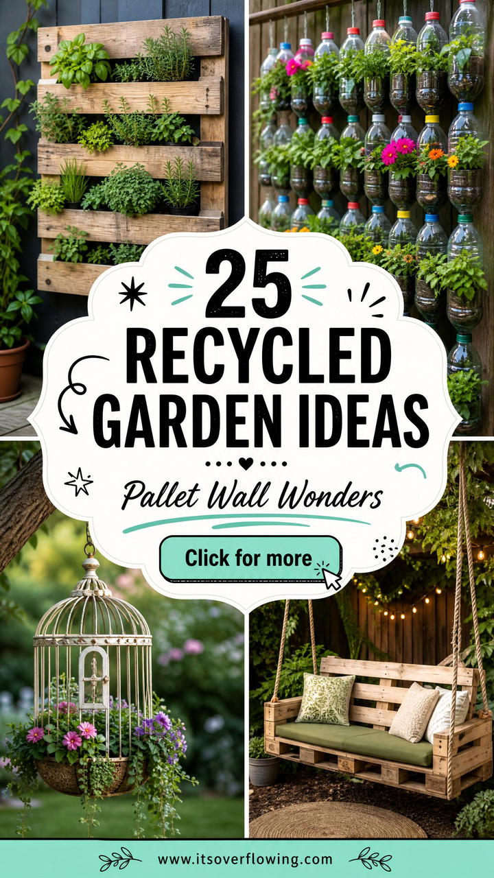 25 recycled garden ideas with pallet wall garden DIYs - 25 recycled garden ideas with pallet wall garden DIYs