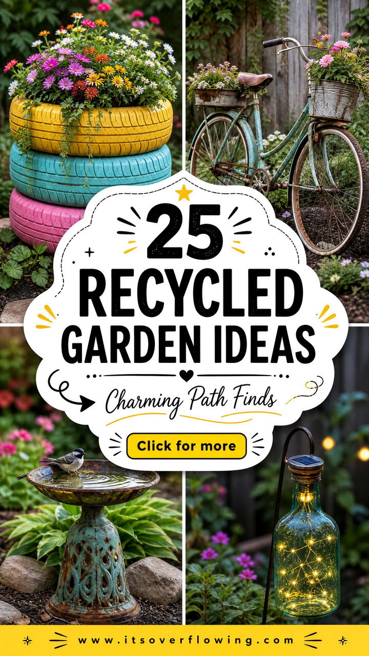 25 recycled garden ideas with pebbles for Charming Paths - 25 recycled garden ideas with pebbles for Charming Paths