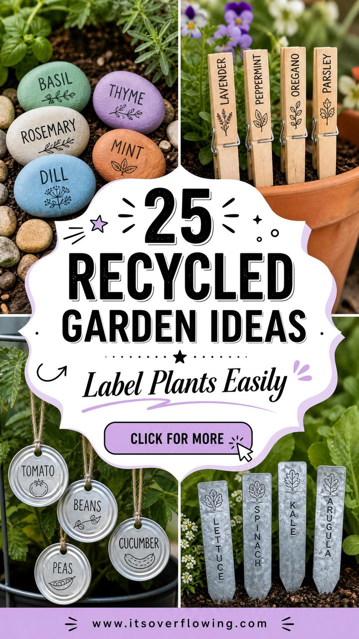 25 recycled garden ideas with plant labels for Easy DIY - 25 recycled garden ideas with plant labels for Easy DIY