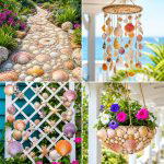 25 recycled garden ideas with seashells: Coastal DIY Decor