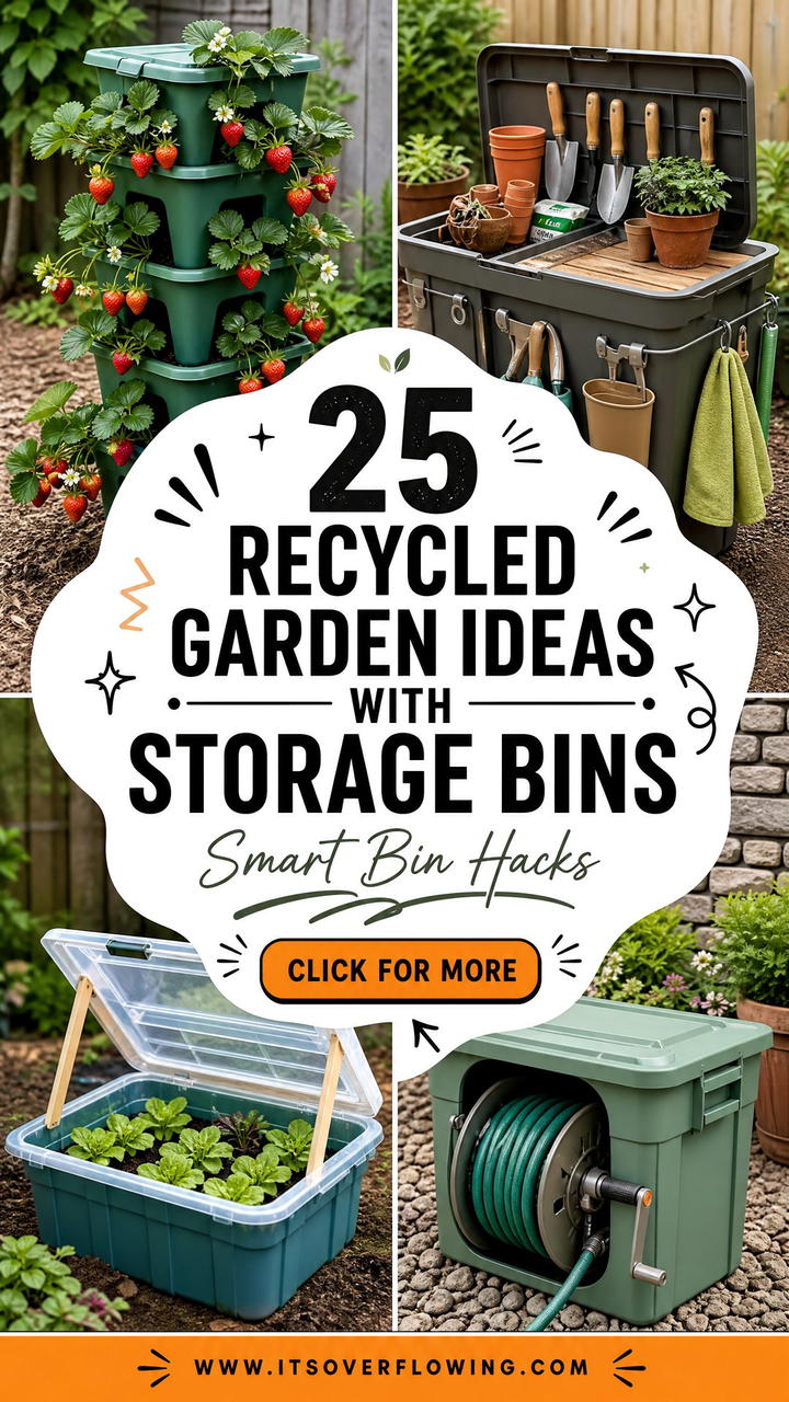 25 recycled garden ideas with storage bins for Smart DIY - 25 recycled garden ideas with storage bins for Smart DIY