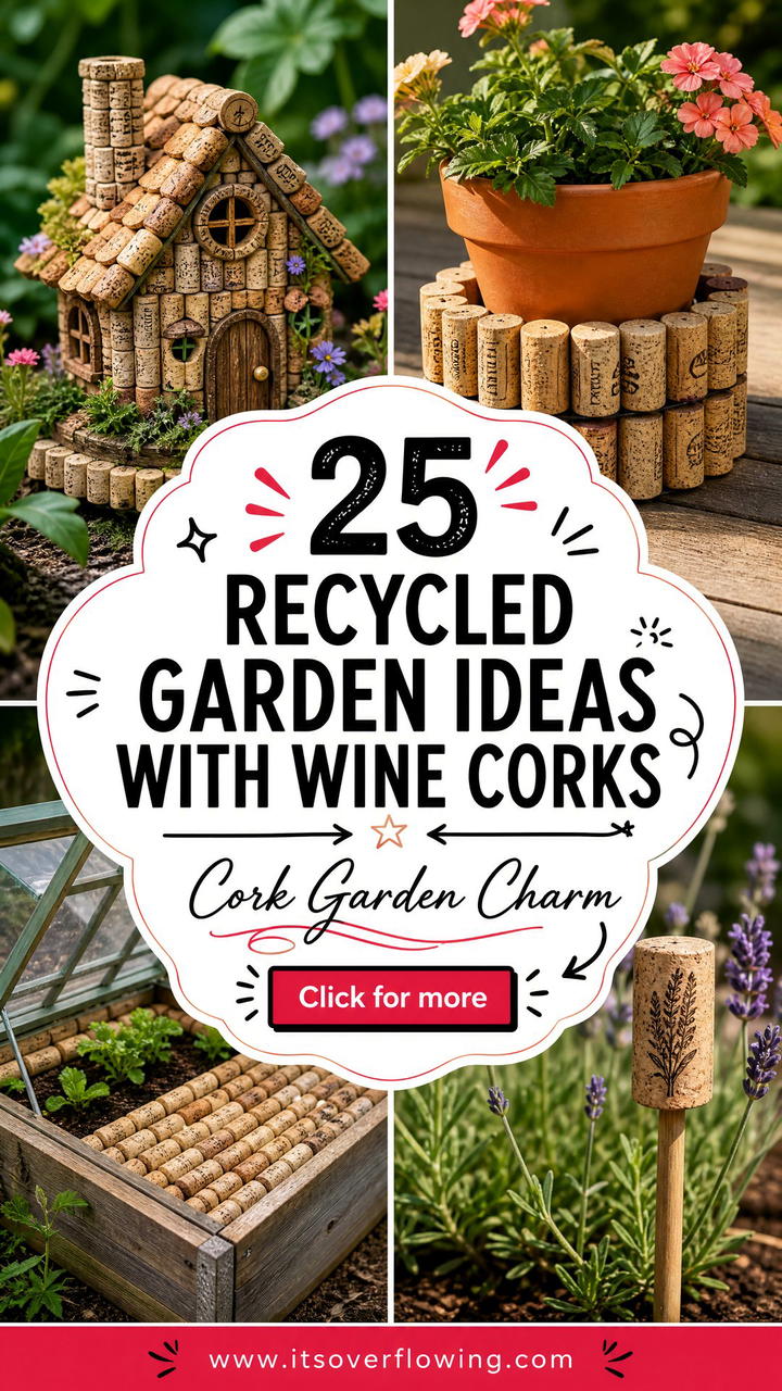 25 recycled garden ideas with wine corks Charming DIY Decor - 25 recycled garden ideas with wine corks: Charming DIY Decor