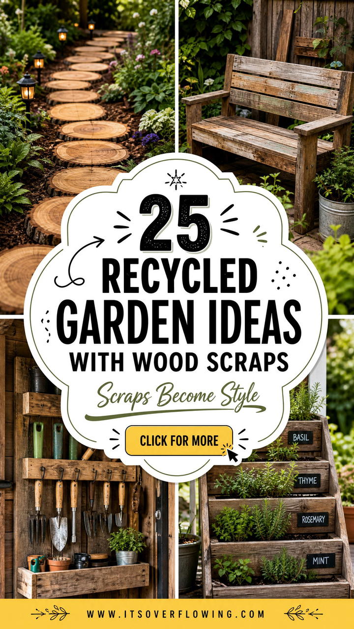 25 recycled garden ideas with wood scraps Easy DIY Projects - 25 recycled garden ideas with wood scraps: Easy DIY Projects