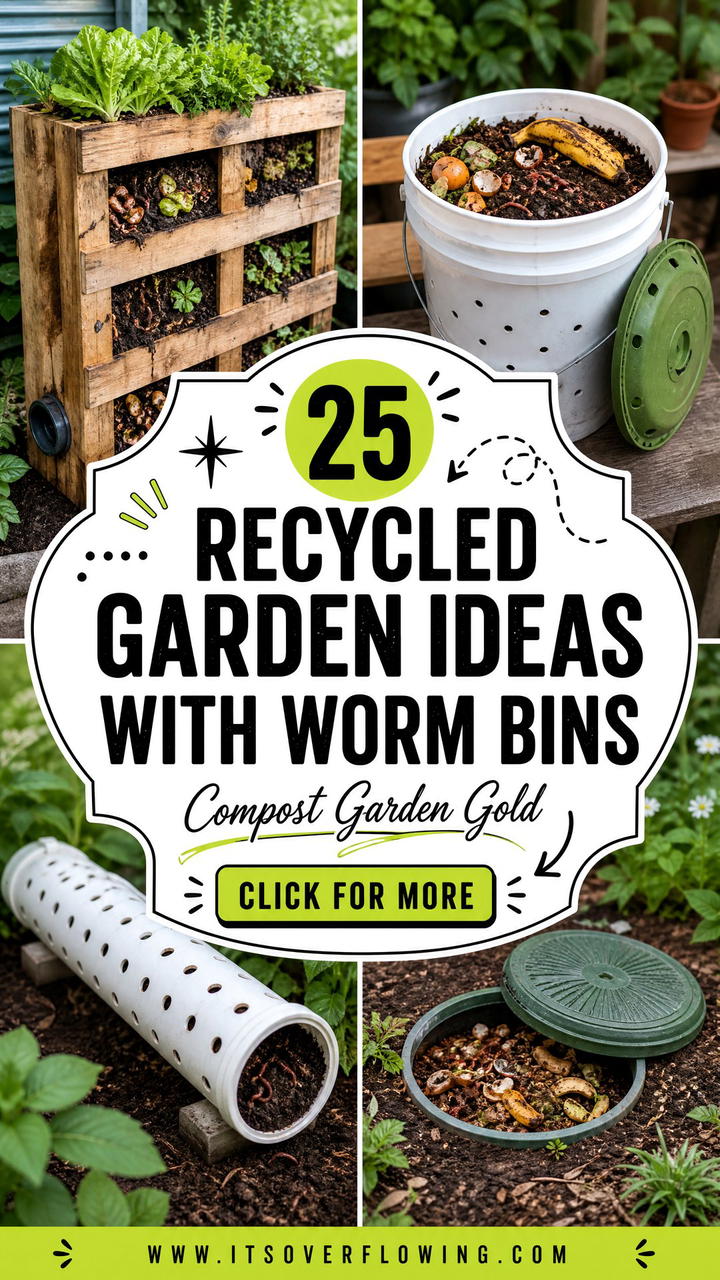 25 recycled garden ideas with worm bins Compost DIY Guide - 25 recycled garden ideas with worm bins: Compost DIY Guide
