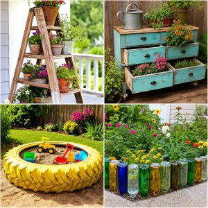 25 reusing old things ideas for backyard Creative DIY Decor