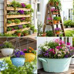 25 reusing old things ideas for balcony garden: Small-Space DIYs