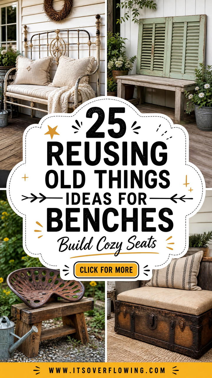 25 reusing old things ideas for benches Budget Garden Seats - 25 reusing old things ideas for benches: Budget Garden Seats
