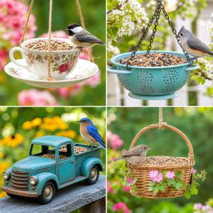 25 reusing old things ideas for bird feeders Easy DIYs