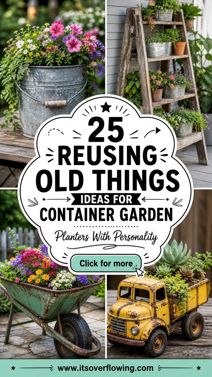 25 reusing old things ideas for container garden DIY Planters - 25 reusing old things ideas for container garden: DIY Planters
