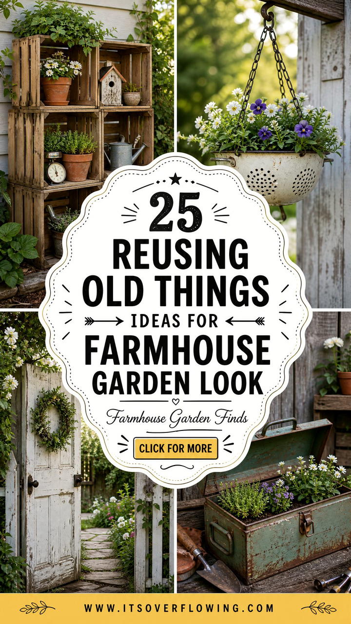 25 reusing old things ideas for farmhouse garden look - 25 reusing old things ideas for farmhouse garden look