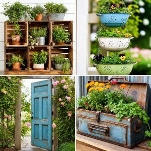25 reusing old things ideas for farmhouse garden look
