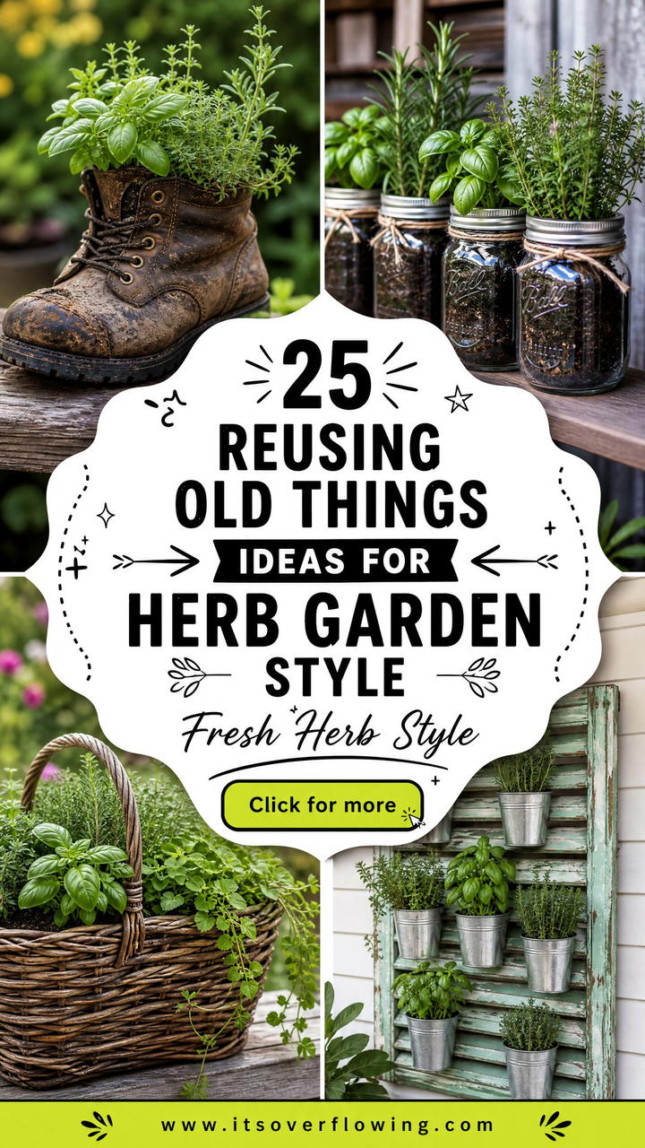 25 reusing old things ideas for herb garden Style - 25 reusing old things ideas for herb garden Style