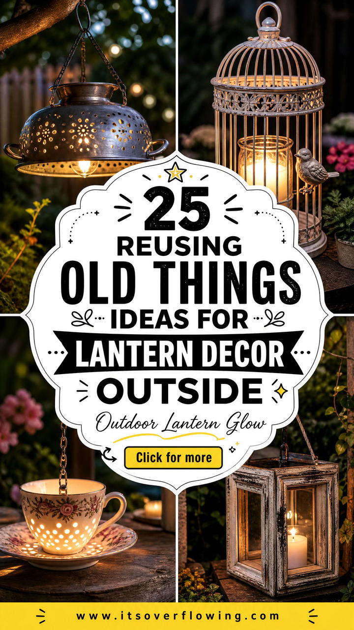 25 reusing old things ideas for lantern decor Outside - 25 reusing old things ideas for lantern decor Outside