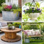 25 reusing old things ideas for patio Style and Charm