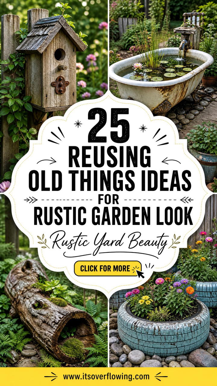 25 reusing old things ideas for rustic garden look - 25 reusing old things ideas for rustic garden look