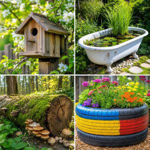 25 reusing old things ideas for rustic garden look