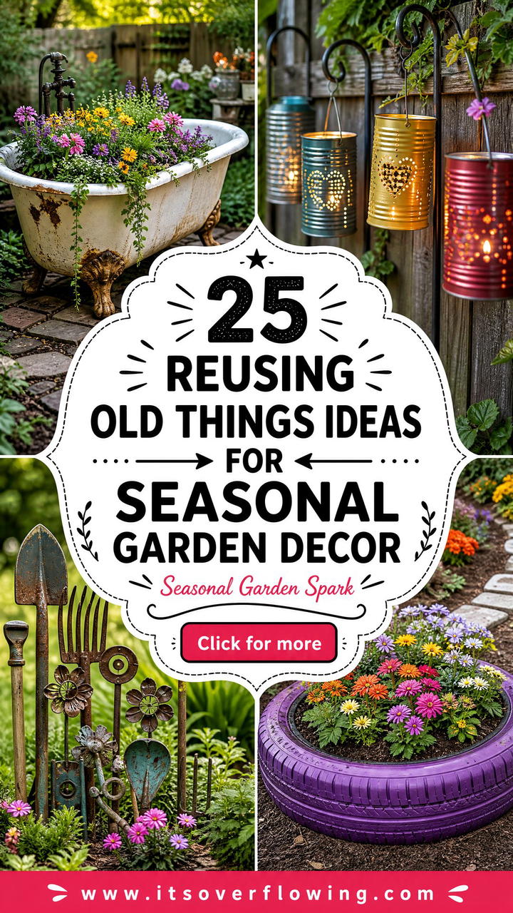25 reusing old things ideas for seasonal garden decor - 25 reusing old things ideas for seasonal garden decor