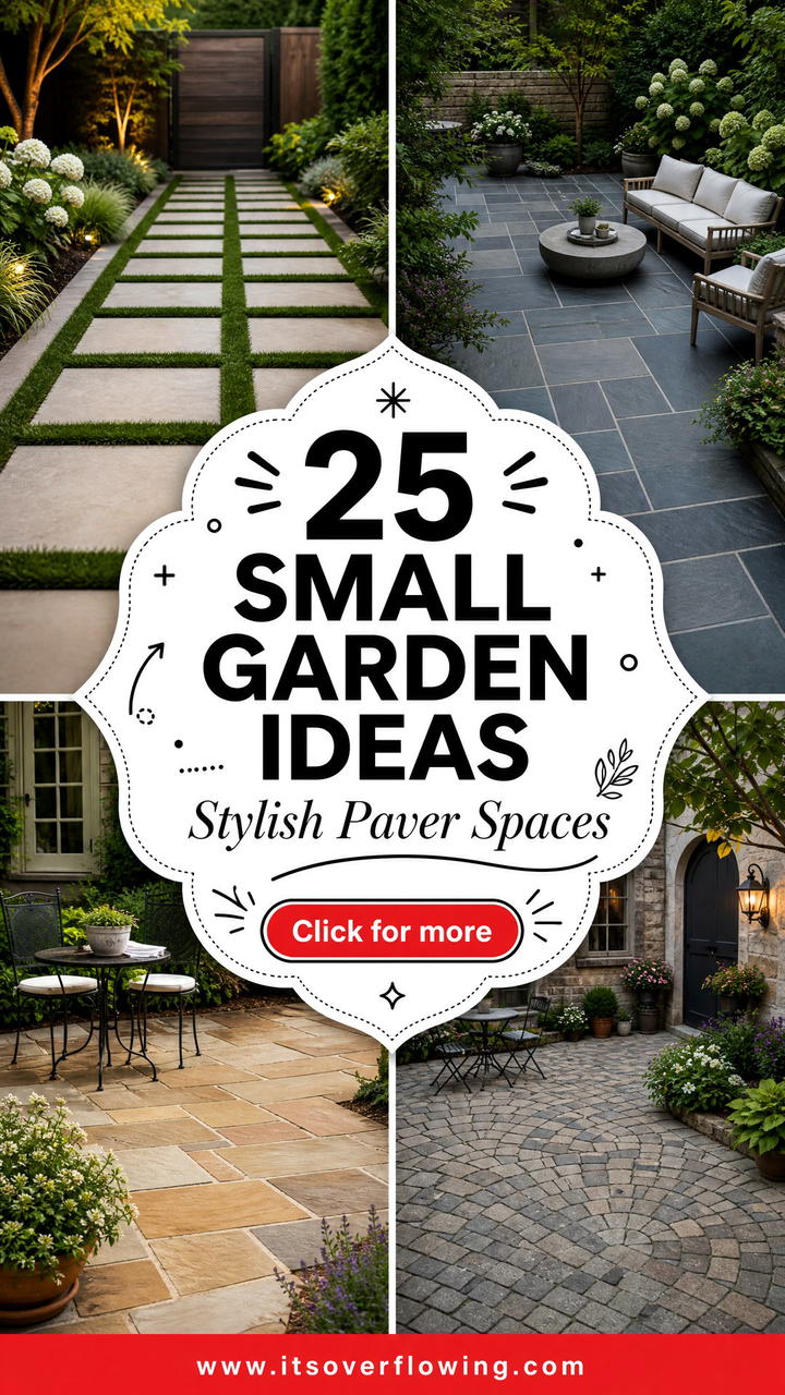25 small garden ideas with pavers for Stylish Compact Yards - 25 small garden ideas with pavers for Stylish Compact Yards
