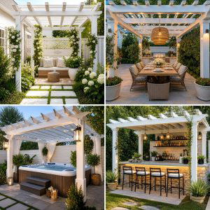 25 small garden ideas with pergola corner for Shaded Retreats