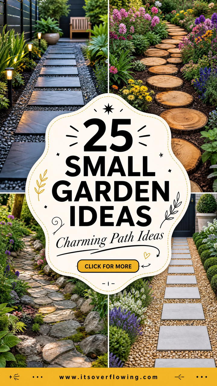 25 small garden ideas with stepping stones for Charming Paths - 25 small garden ideas with stepping stones for Charming Paths