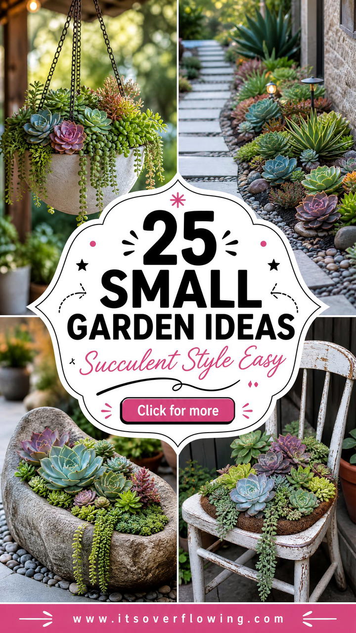 25 small garden ideas with succulents for Low-Maintenance Style - 25 small garden ideas with succulents for Low-Maintenance Style