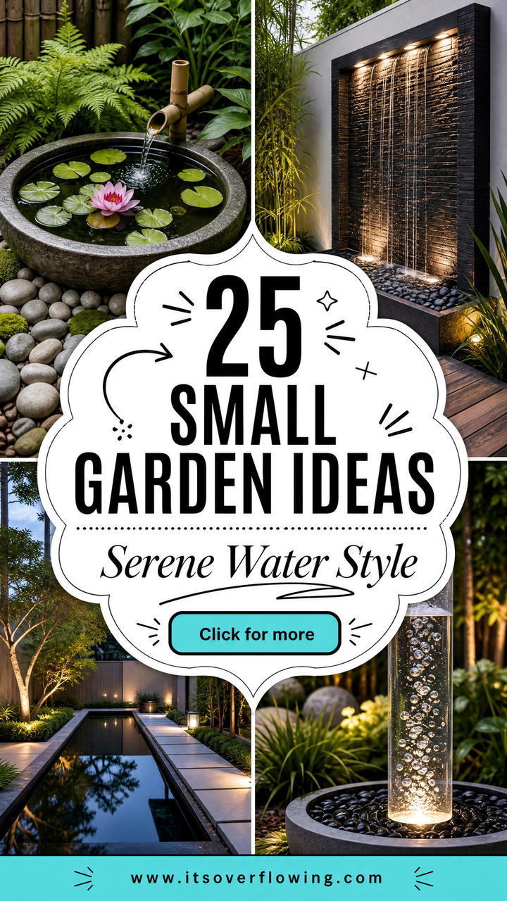 25 small garden ideas with water feature for Serene Style - 25 small garden ideas with water feature for Serene Style