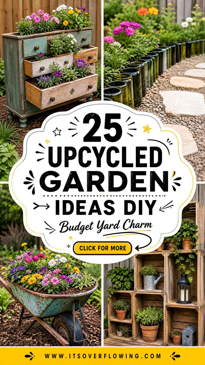 25 upcycled garden ideas diy for Budget-Friendly Yard Style - 25 upcycled garden ideas diy for Budget-Friendly Yard Style
