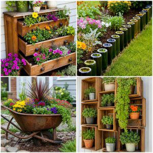 25 upcycled garden ideas diy for Budget-Friendly Yard Style