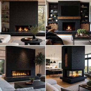 30 Black Brick Fireplace Ideas for Dramatic Focal Points