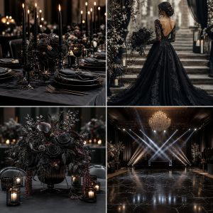 30 Black-Themed Wedding Decor Ideas for Bold Celebrations